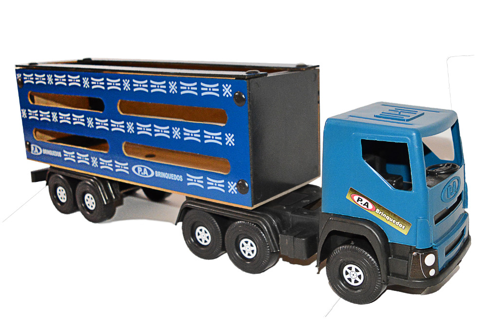 Miniatura Caminhão Carroceria Carreta Super Truck De Ferro